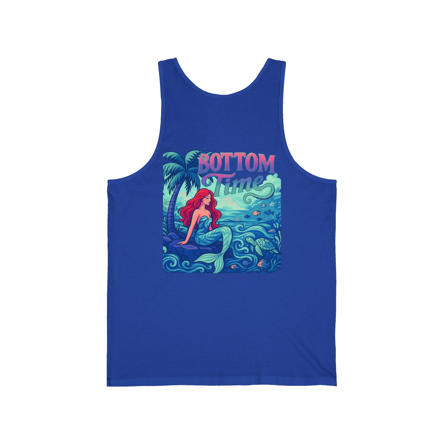 Mermaid Tank Top – Bottom Time Beachwear, Summer Apparel, Ocean Lover Gift, Swimwear, Vacation Essentials, beach wear, mens tank,