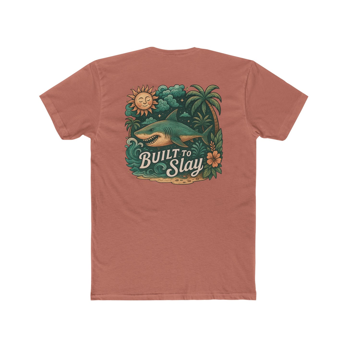 Unisex Cotton Crew Tee - Built to Slay T-Shirt, Casual Wear, Gift for Adventurers, Summer Vibes, Beach Party Tee, Nature Lover Shirt