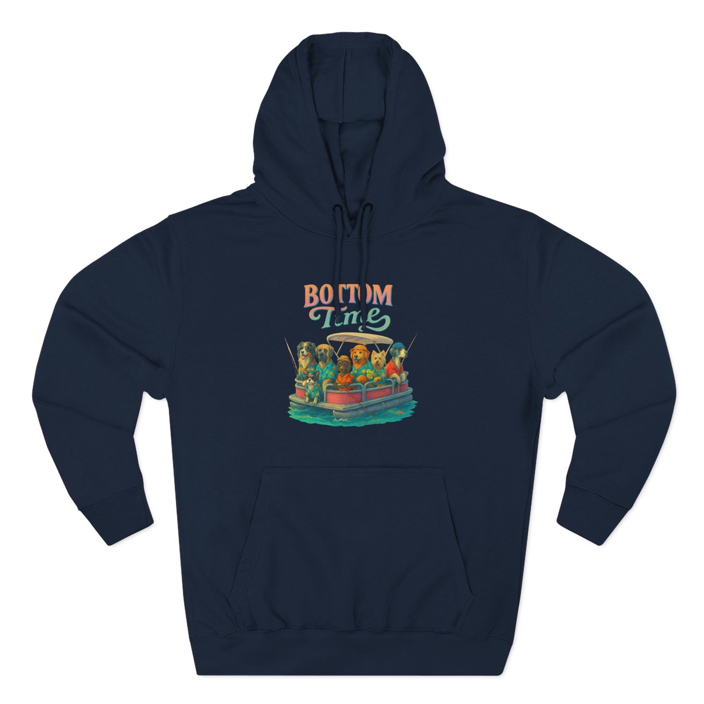 Colorful Three-Panel Fleece Hoodie - Cozy Sweatshirt, gift for friends, ocean wear, fathers day, Perfect for boat days, Gift for Friends, dog Lovers, gift for boaters, fishing sweatshirt