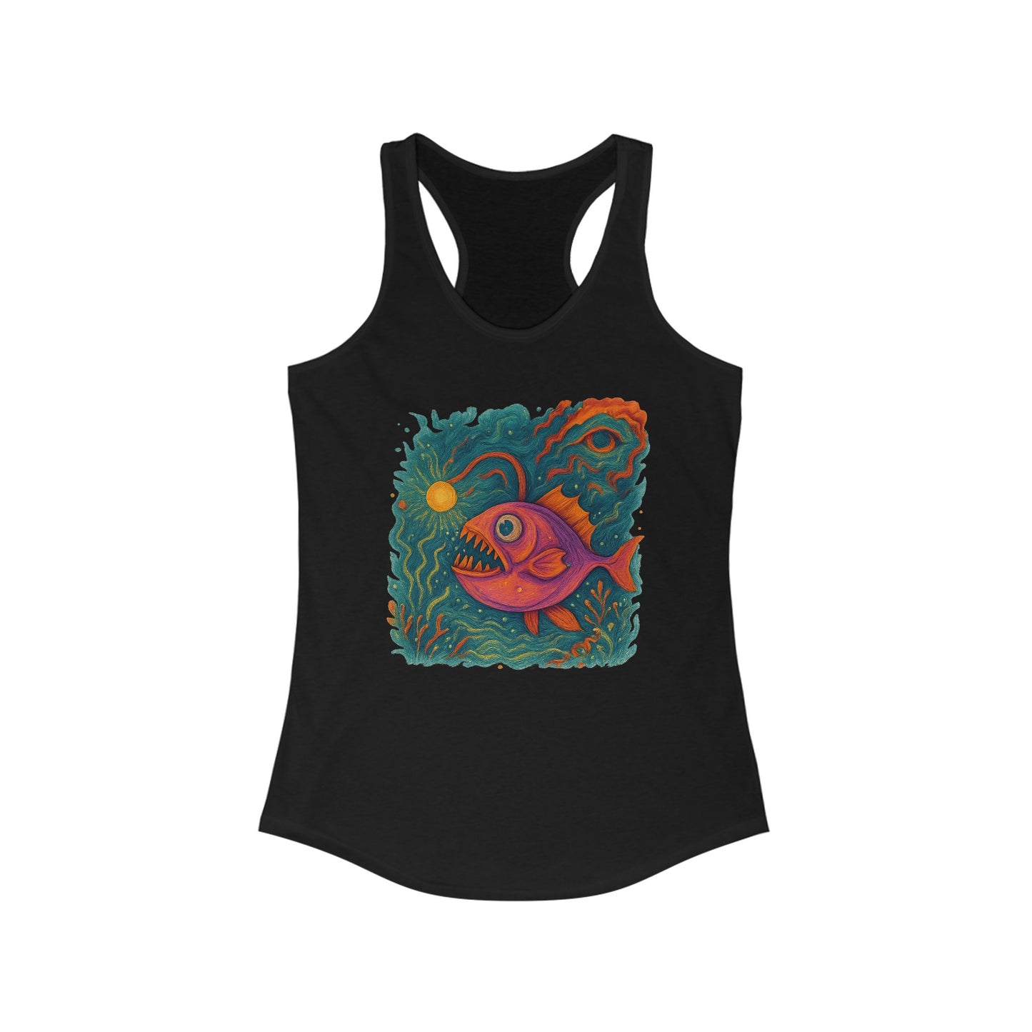 Whimsical Fish Tank Top for Fun Summer Vibes, Beachwear, Gift for Her, Outdoor Activities, Trendy Graphic Tee