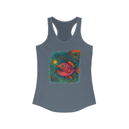 Whimsical Fish Tank Top for Fun Summer Vibes, Beachwear, Gift for Her, Outdoor Activities, Trendy Graphic Tee