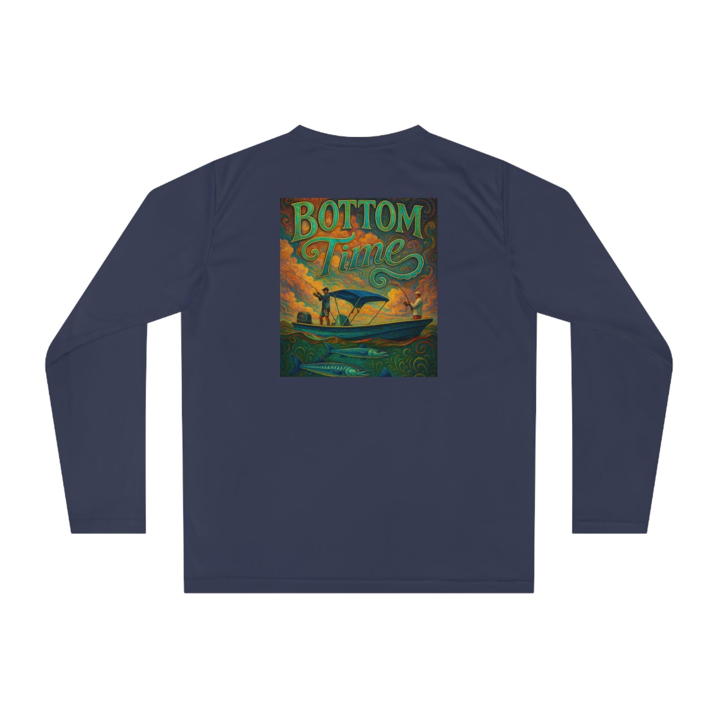 Gone Fishin' Long Sleeve Shirt Sun- Boat Shirt, Bottom Time Long Sleeve Sun Shirt, Boat shirt, Sun Protection shirt, gift for sea turtle lovers, Beach Wear, Outdoor Adventure Shirt, Gift for Water Lovers, Summer Vacation Shirt,