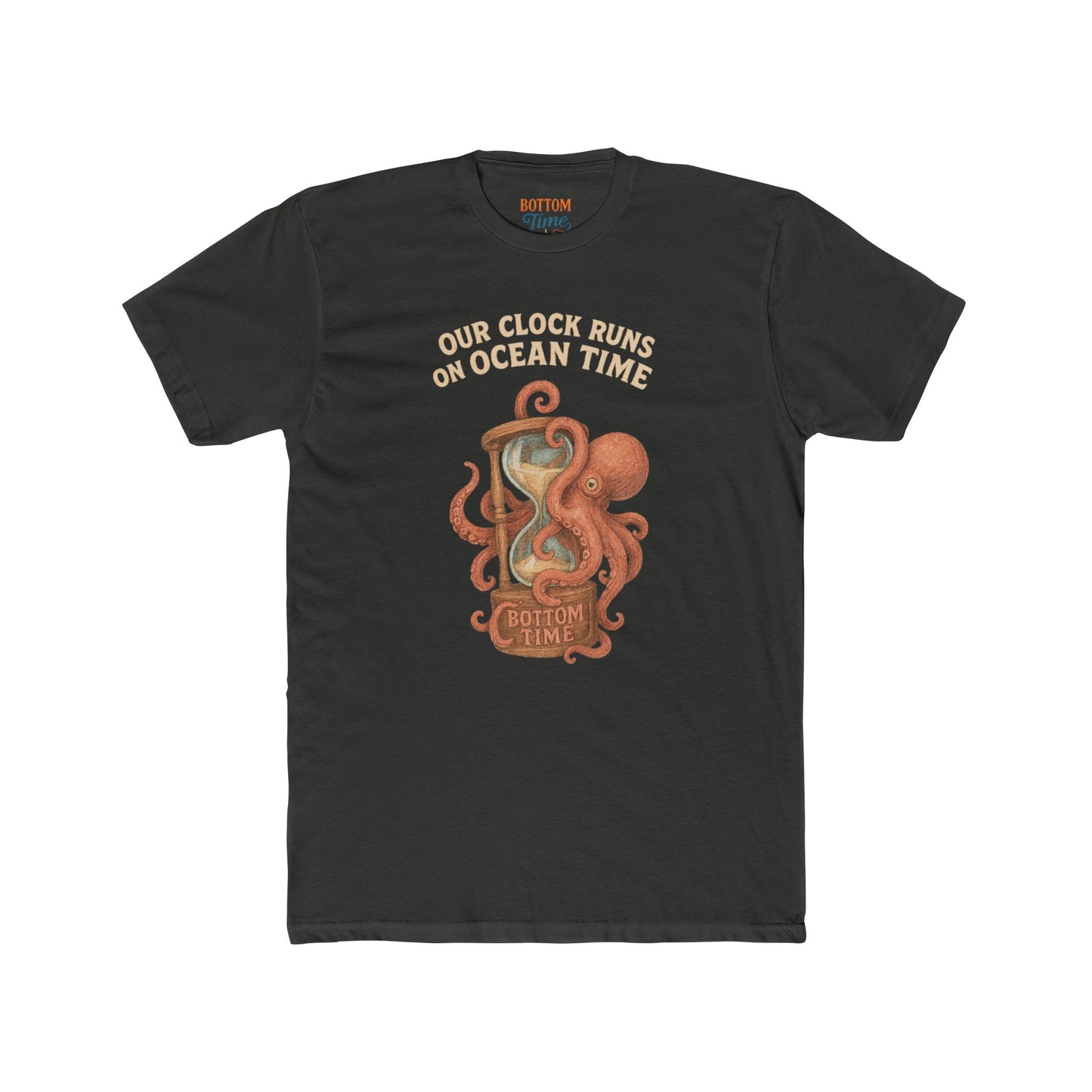 Scuba Diver Tee with 'Bottom Time' Design, Casual Wear, Beach Style, Gift for Divers, Summer Vibes, Everyday Comfort, Octopus Tee, Gifts for octopus lovers