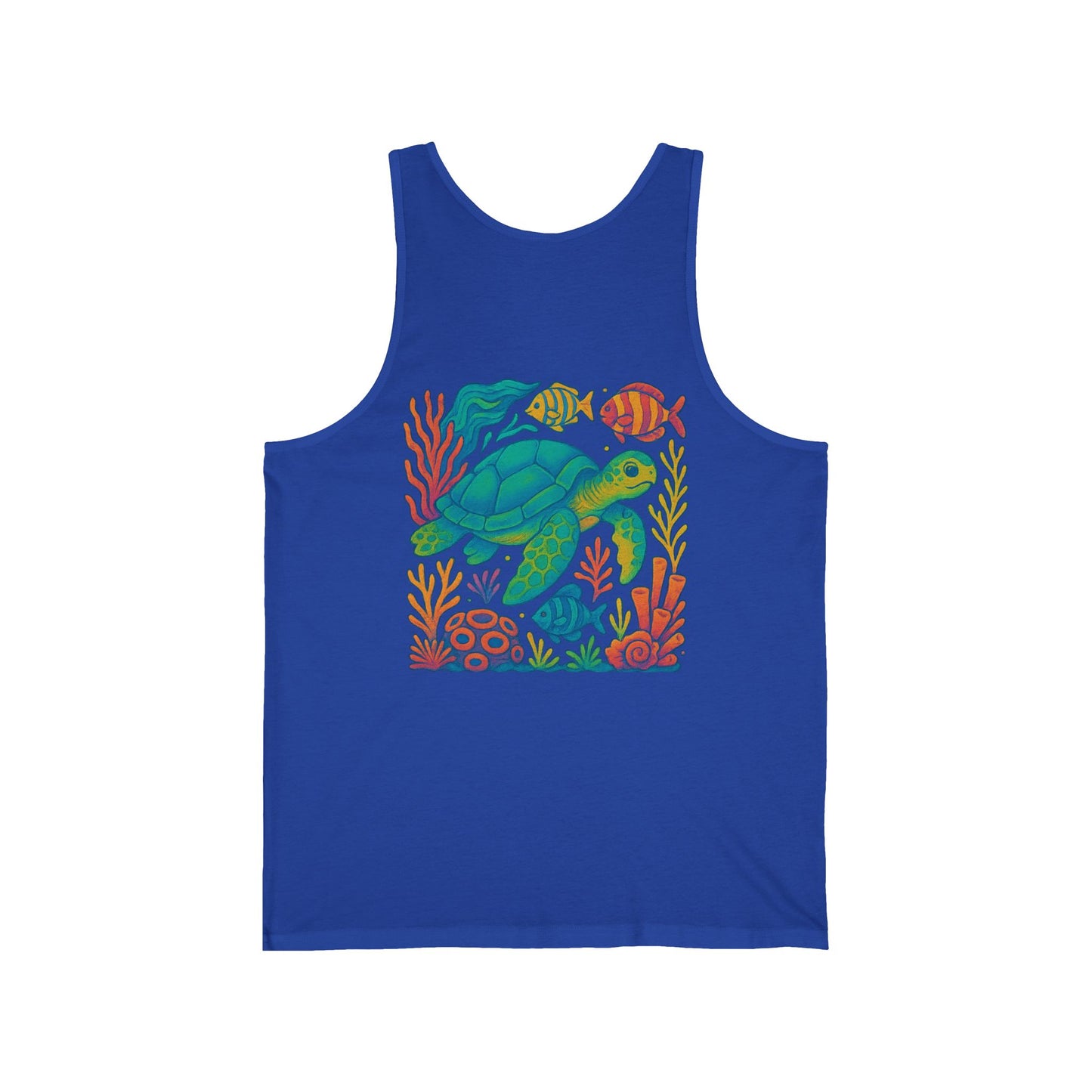 Ocean Life Sea Turtle Jersey Tank Top - Beachwear, Summer Casual, Gift for Marine Lovers, Eco-Friendly Apparel, Vacation Outfit