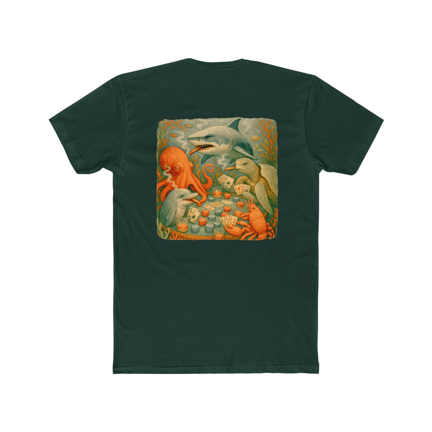 Bottom Time Ocean Adventure Unisex Cotton Crew Tee, Beach T-Shirt, Sea turtle shirt, Gift for Divers, Summer Style, Unique Graphic Tee