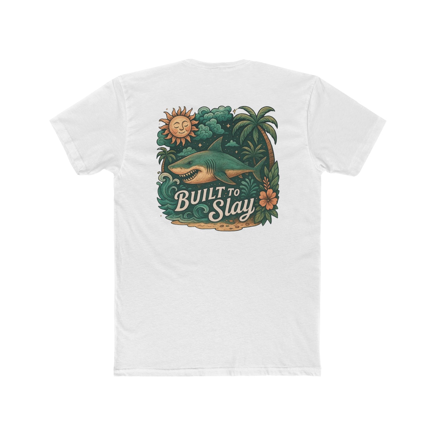 Unisex Cotton Crew Tee - Built to Slay T-Shirt, Casual Wear, Gift for Adventurers, Summer Vibes, Beach Party Tee, Nature Lover Shirt