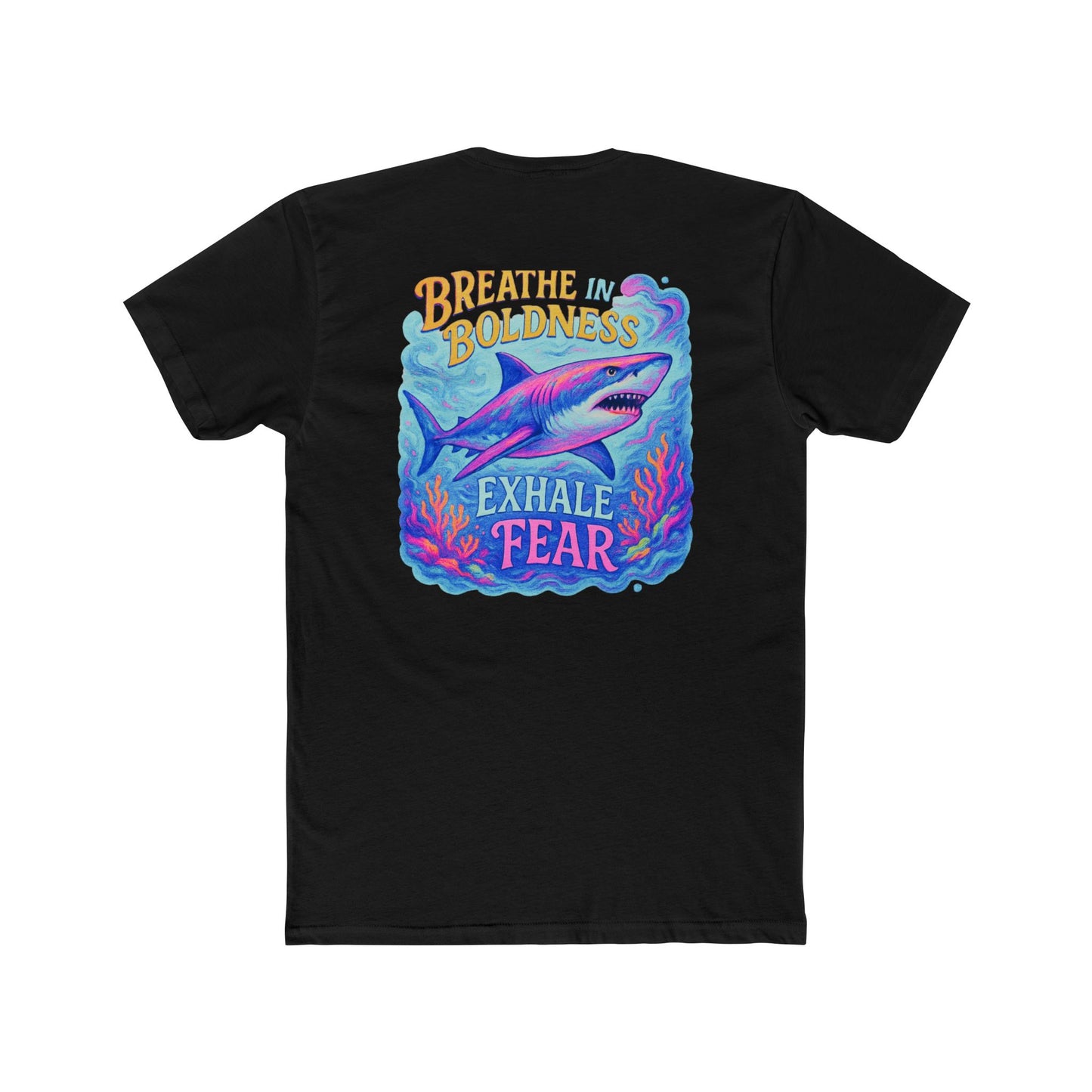 Bold Shark Graphic Tee, Ocean Lover Gift, Motivational Shirt, Beach Vacation Attire, Unisex Summer Fashion