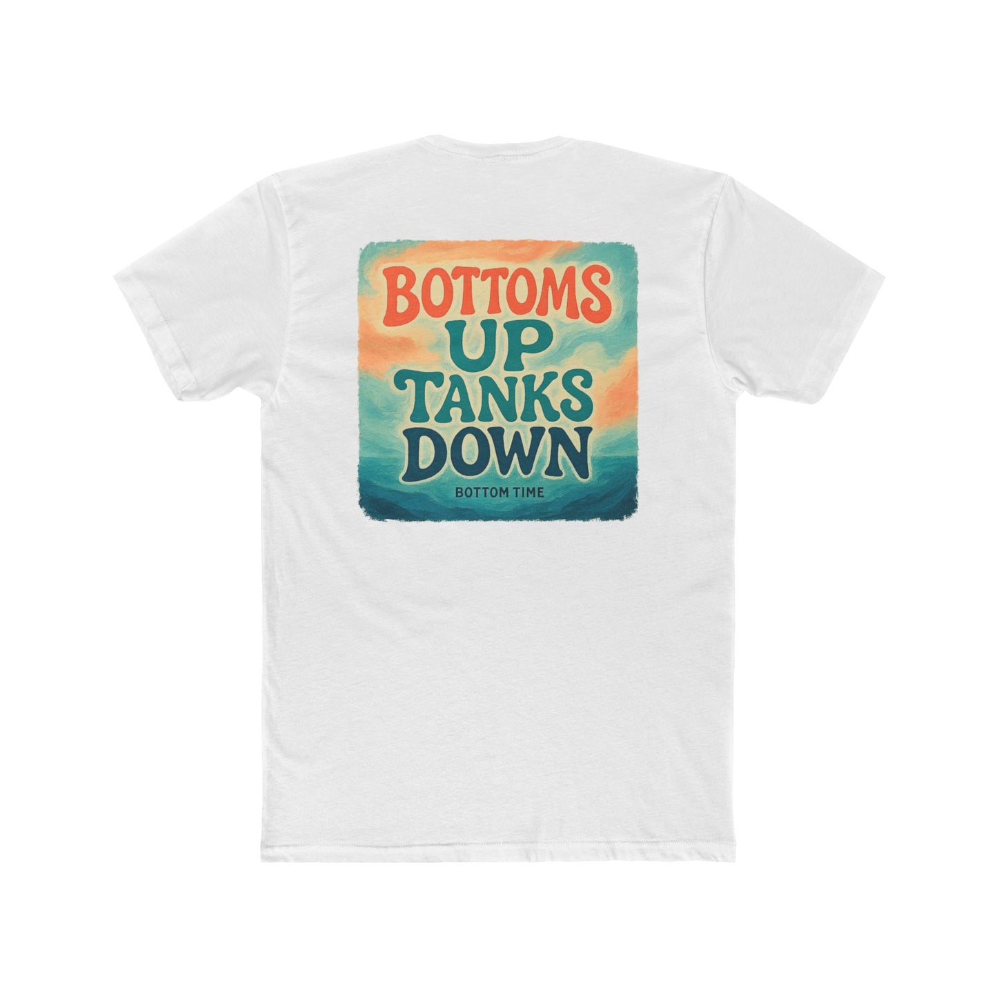 Unisex Cotton Crew Tee -Scuba Diver Shirt- Bottoms Up T-Shirt for Beach Lovers, Summer Vibes, Party Wear, Gift for Friends, gifts for divers, girls who scuba