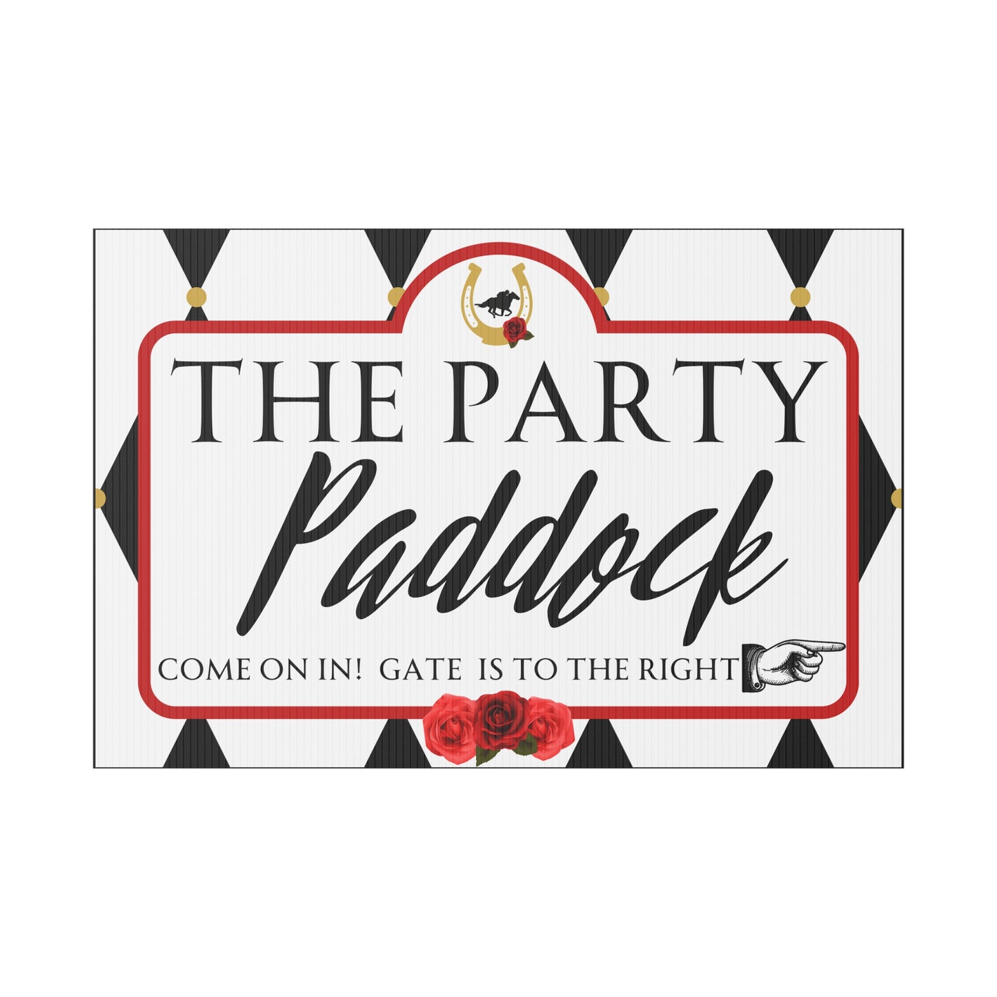 Kentucky Derby Plastic Yard Sign