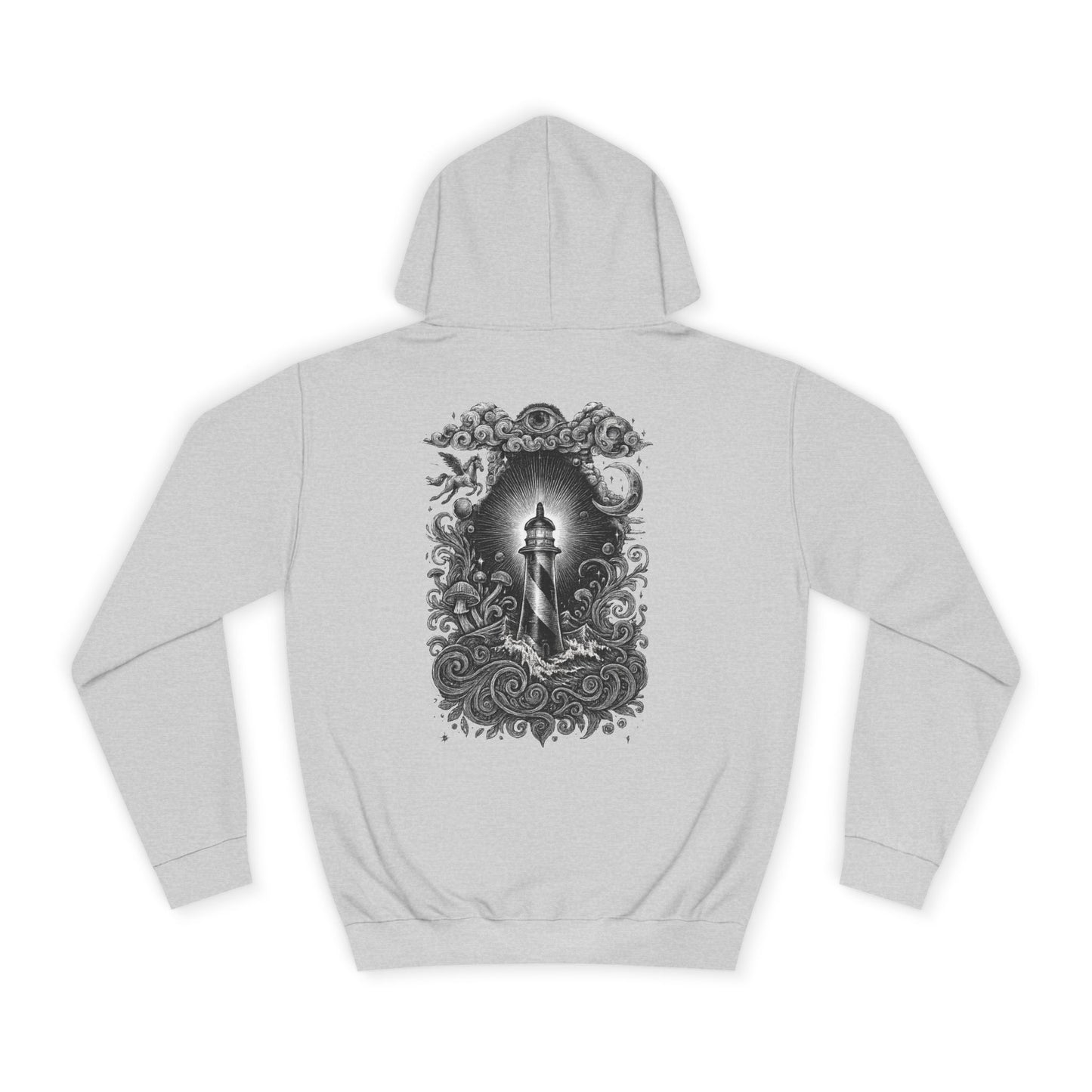 Bottom Time Beach Hoodie, Casual Wear, Gift for Ocean LOVERS, lighthouse, Beach Apparel, Shark Lovers, Unique Hoodie, Gift For Scuba Divers