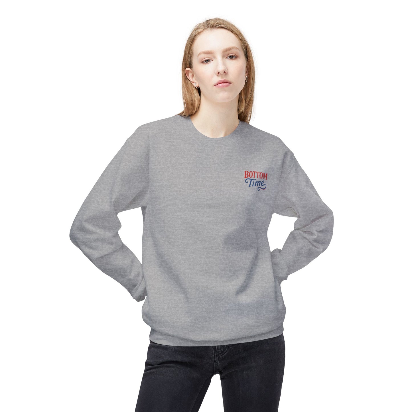 4th of July Vintage Bottom Time Crewneck Sweatshirt, Cozy Unisex Fleece, Summer Nights, 4th of July, Beach Party, Casual Wear