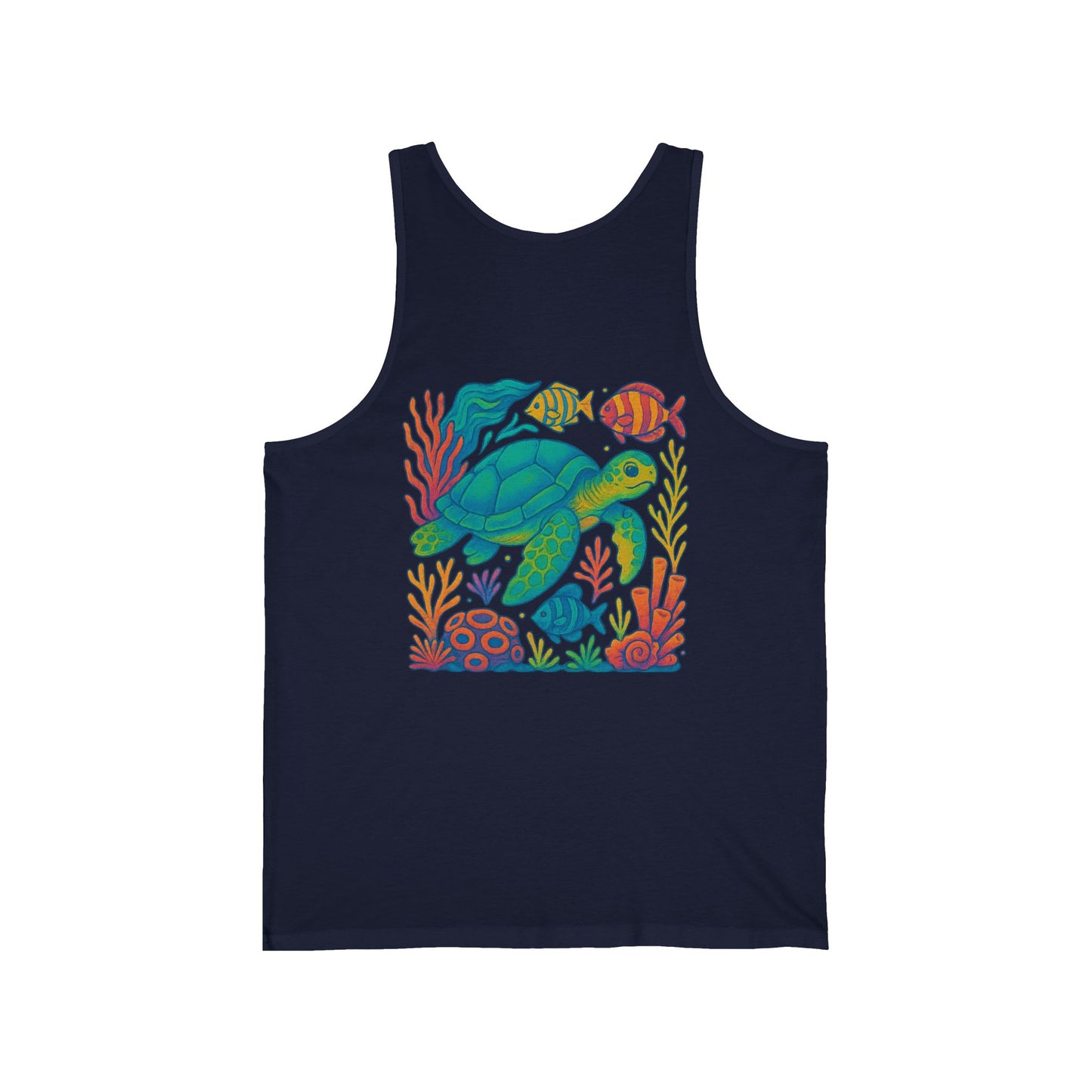 Ocean Life Sea Turtle Jersey Tank Top - Beachwear, Summer Casual, Gift for Marine Lovers, Eco-Friendly Apparel, Vacation Outfit