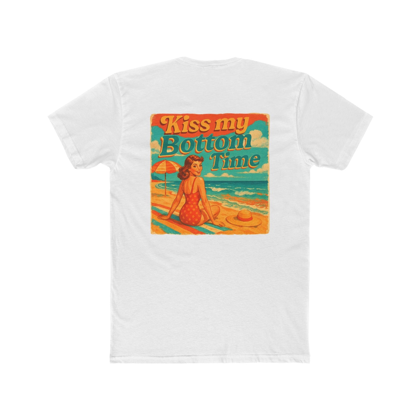 Kiss My Bottom Time Tee, Vintage Beach T-Shirt, Diver shirt, Scuba Tee ShirtUnisex Summer Shirt, Fun Vacation Top, Retro Graphic Tee, Gift for Beach Lovers