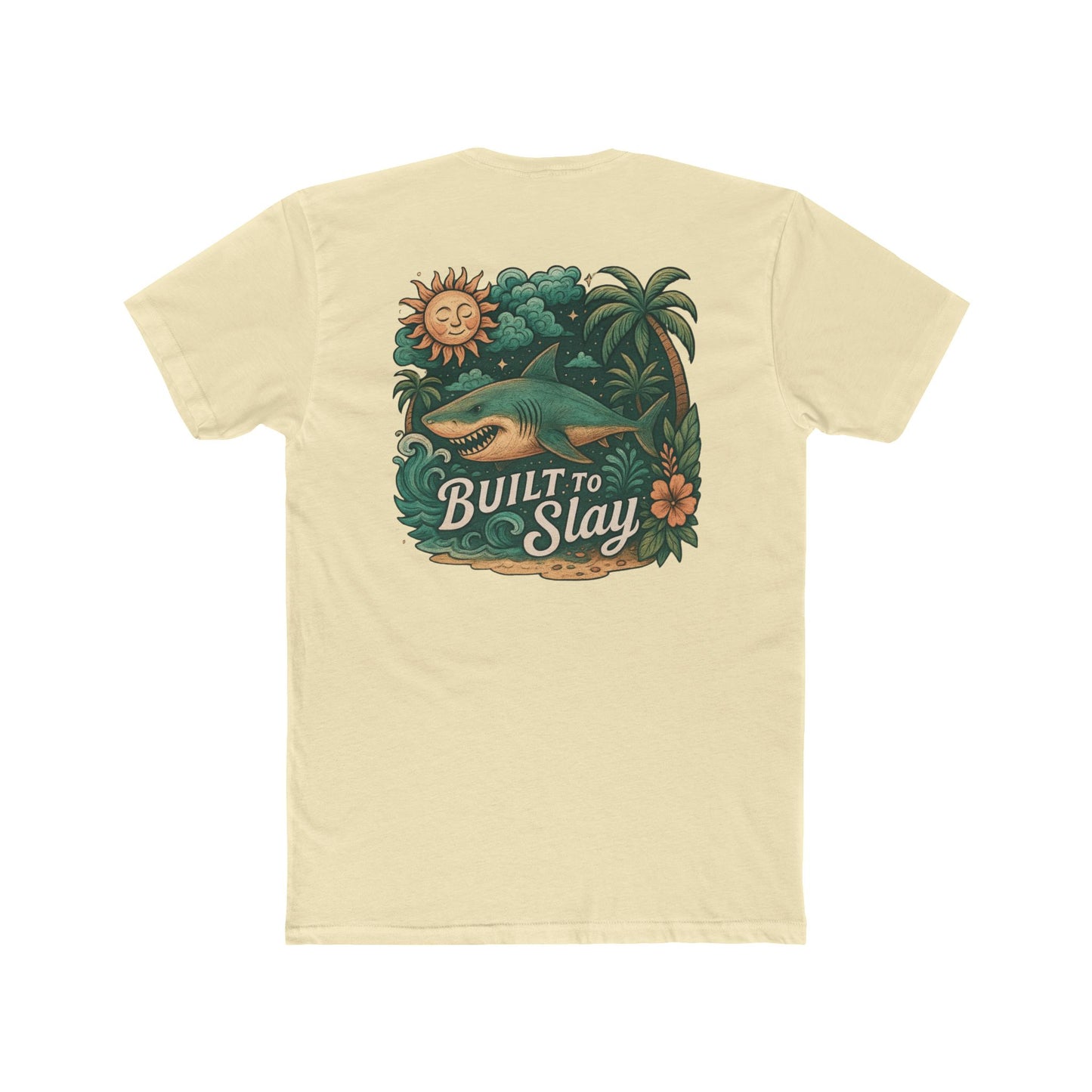 Unisex Cotton Crew Tee - Built to Slay T-Shirt, Casual Wear, Gift for Adventurers, Summer Vibes, Beach Party Tee, Nature Lover Shirt