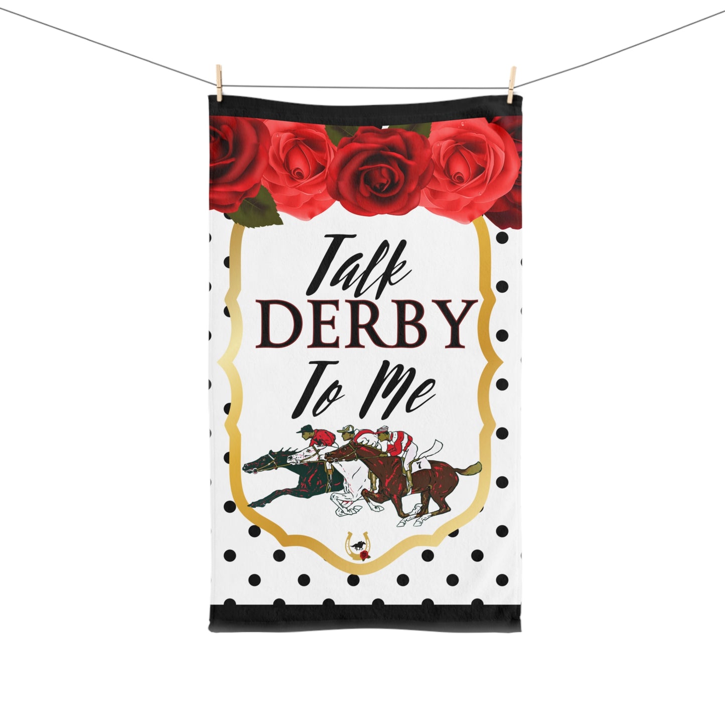 Kentucky Derby Hand Towel, Kentucky Derby Party, Down and Derby, Talk Derby to me
