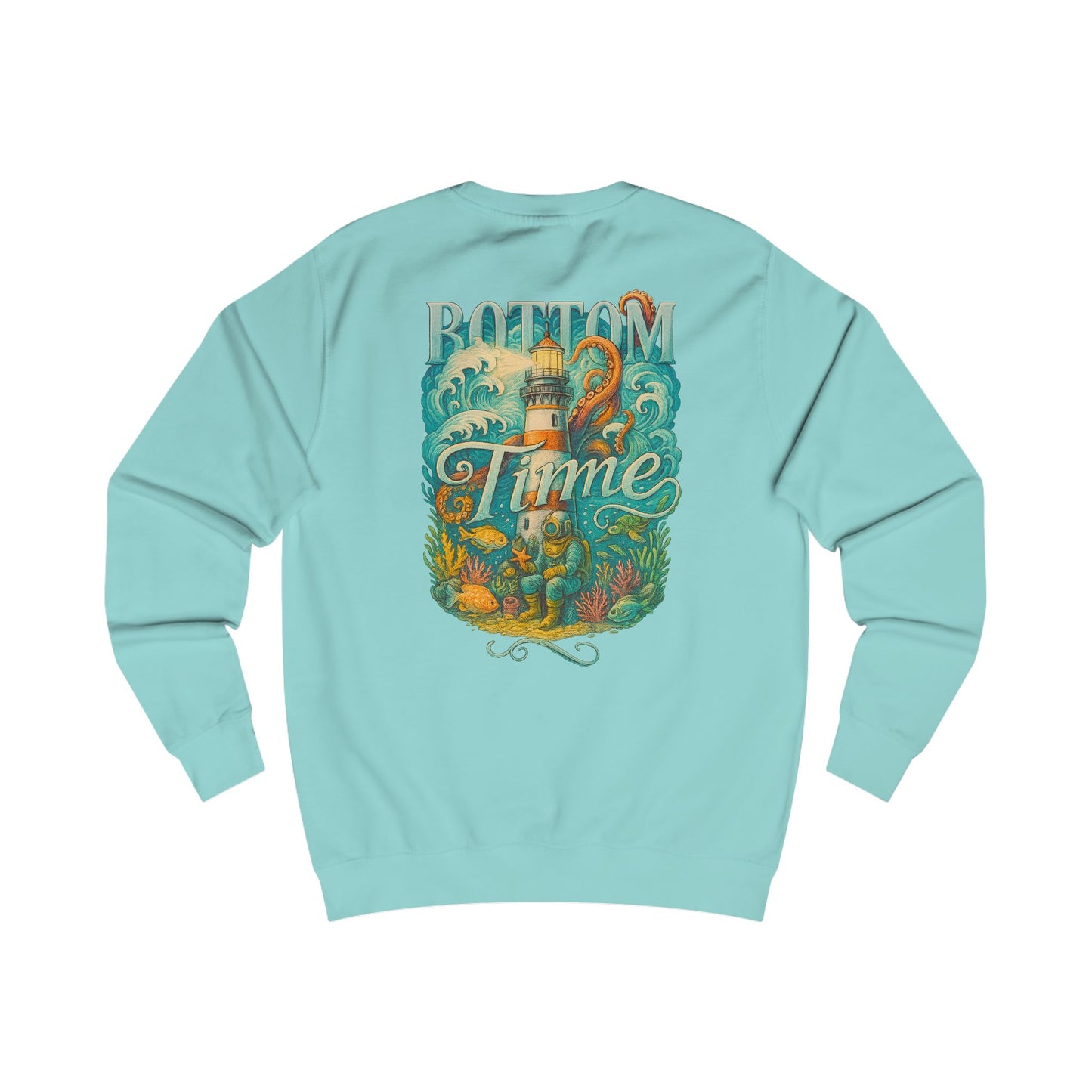Cozy lighthouse Sweatshirt | scuba diver, fishing, Beach Lover Gift, Summer Vibes, Biver Pullover, Navy Hoodie, Casual Wear, Outdoor Party, vactaion vibes
