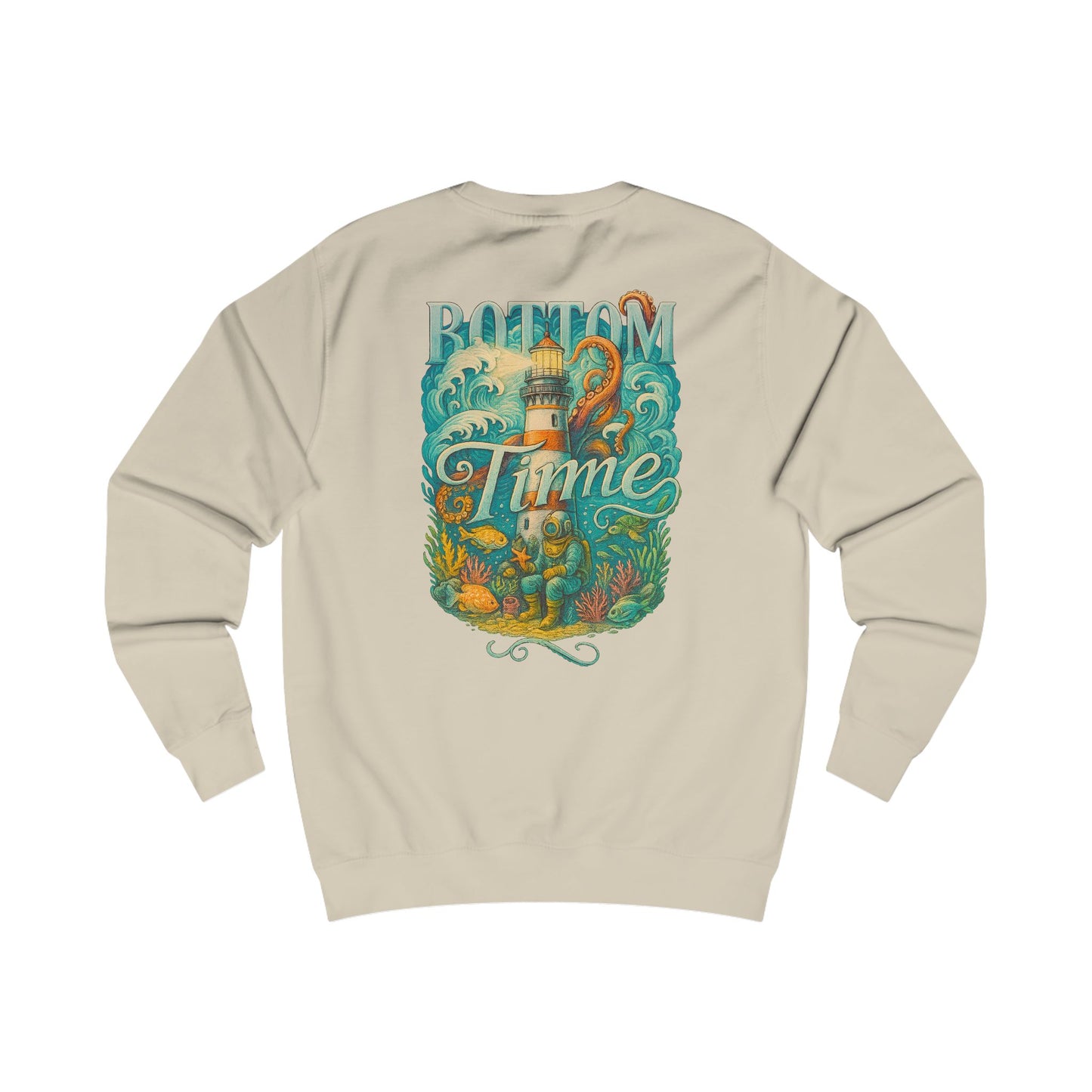 Cozy lighthouse Sweatshirt | scuba diver, fishing, Beach Lover Gift, Summer Vibes, Biver Pullover, Navy Hoodie, Casual Wear, Outdoor Party, vactaion vibes