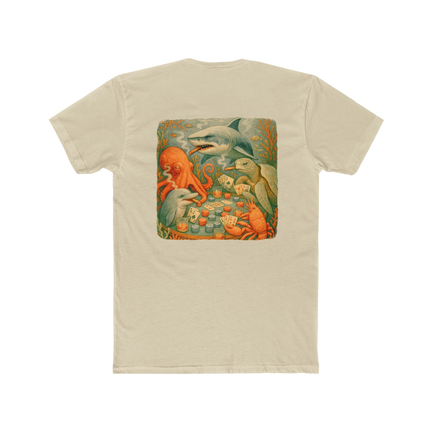Bottom Time Ocean Adventure Unisex Cotton Crew Tee, Beach T-Shirt, Sea turtle shirt, Gift for Divers, Summer Style, Unique Graphic Tee