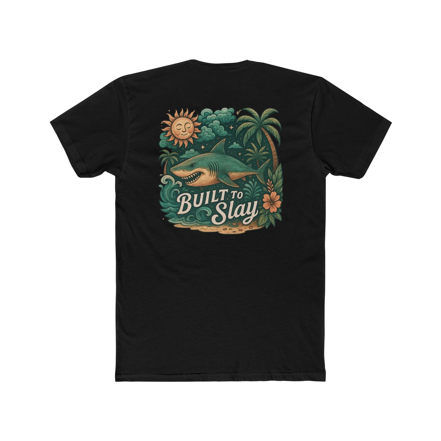 Unisex Cotton Crew Tee - Built to Slay T-Shirt, Casual Wear, Gift for Adventurers, Summer Vibes, Beach Party Tee, Nature Lover Shirt