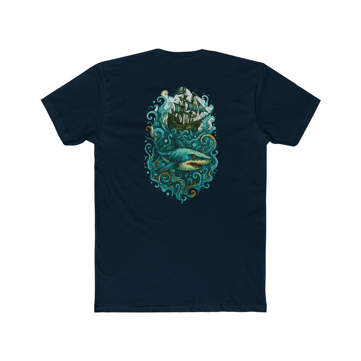 Whimsical Underwater Stingray Crew Tee, Graphic T-Shirt, Beachwear, Relaxed Fit, Nature Lover Gift, Casual Style