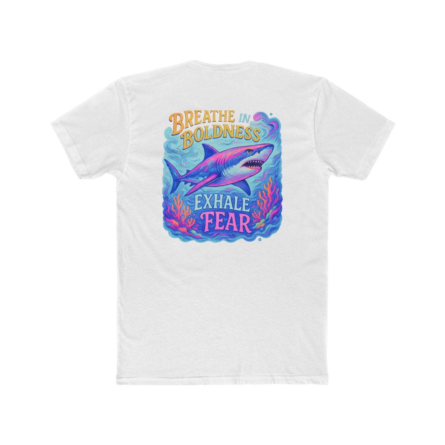 Bold Shark Graphic Tee, Ocean Lover Gift, Motivational Shirt, Beach Vacation Attire, Unisex Summer Fashion