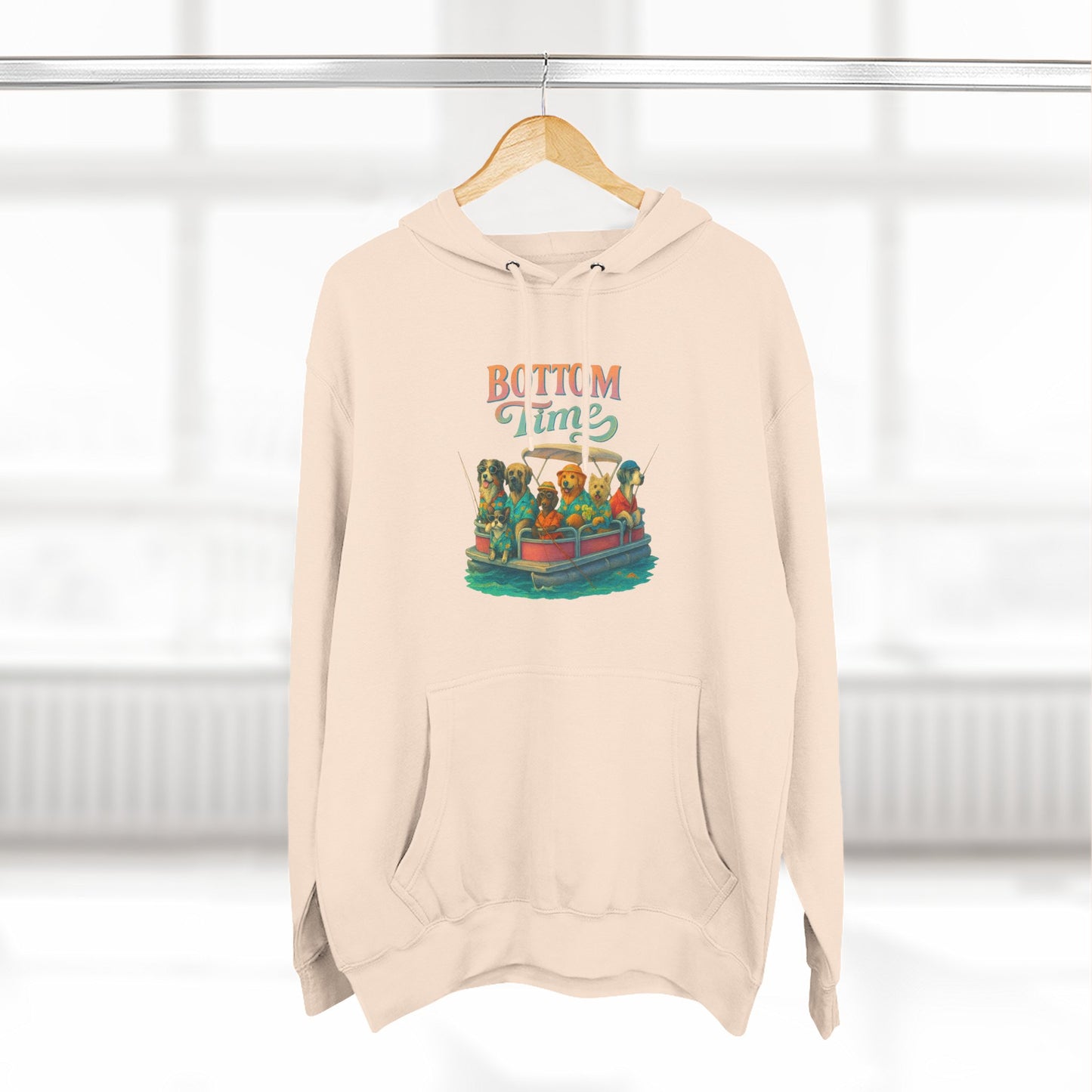 Colorful Three-Panel Fleece Hoodie - Cozy Sweatshirt, gift for friends, ocean wear, fathers day, Perfect for boat days, Gift for Friends, dog Lovers, gift for boaters, fishing sweatshirt