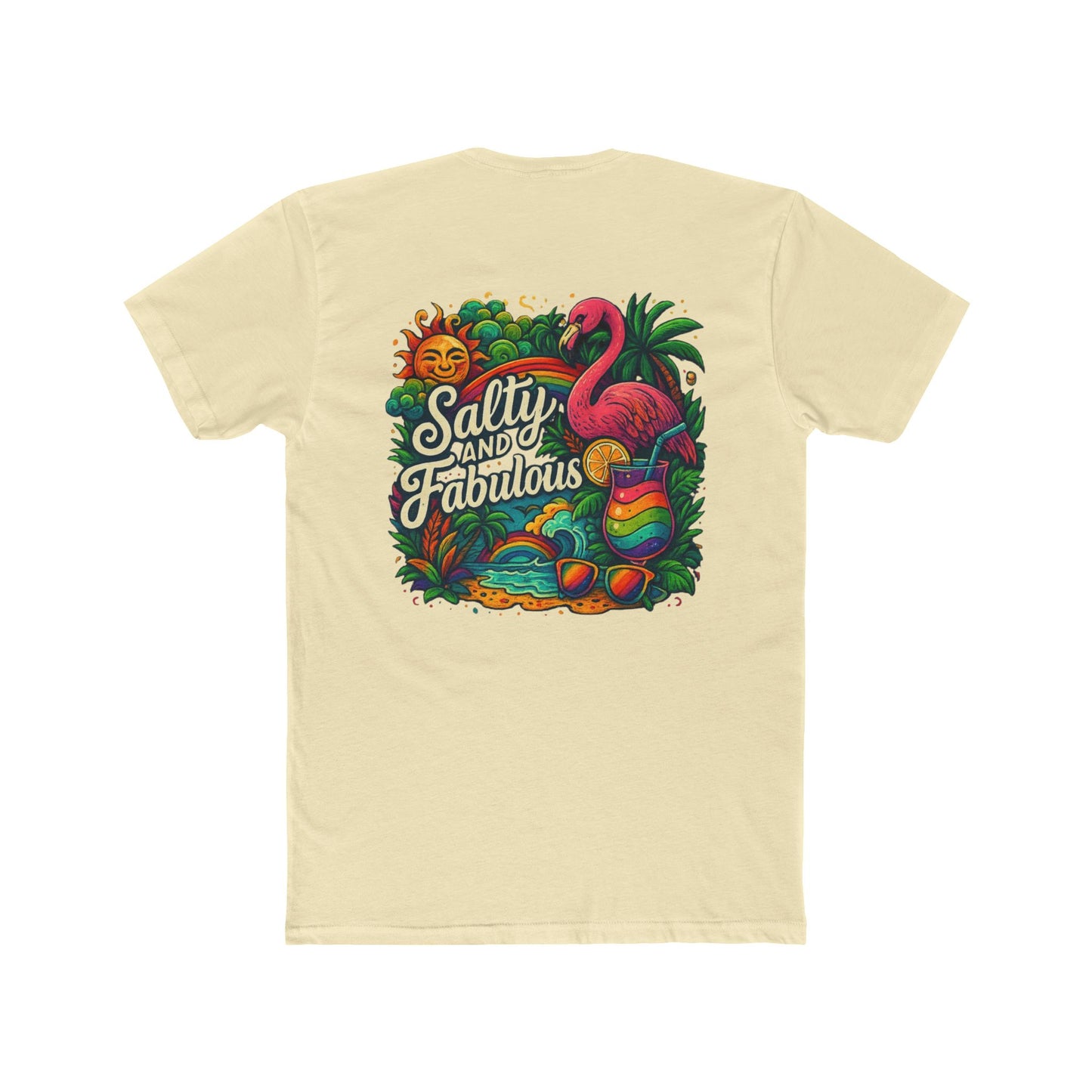 Salty and Fabulous Tropical Tee, Beachwear, Summer Shirt, Gift for Her, Vacation Outfit, Fun Graphics, Pride tee-shirt