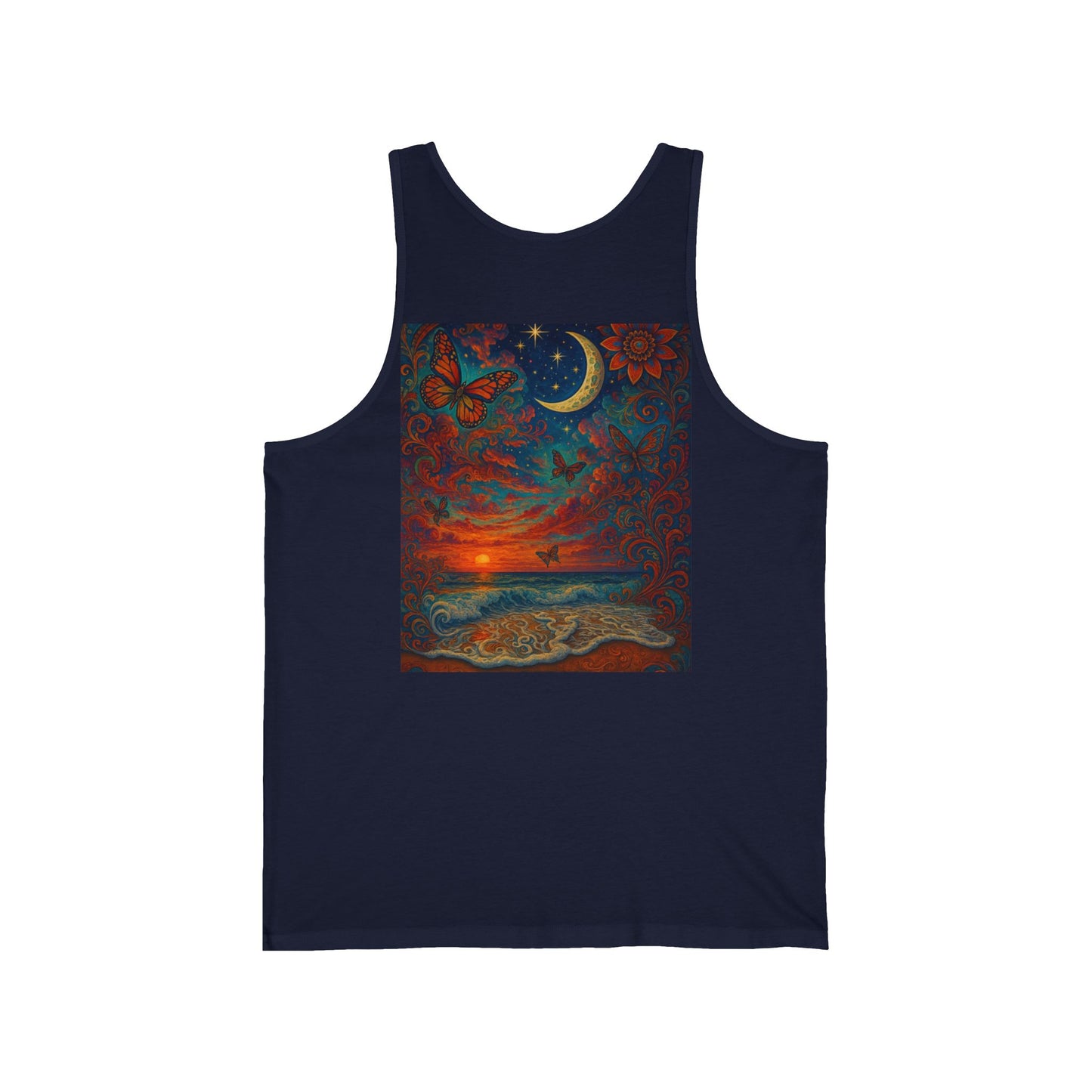 Vintage Ocean Night Sky, Bottom Time Tank Top | Beachwear, Summer Outfit, Casual Wear, Graphic Tee, Beach Wear, Gift for Ocean Lovers