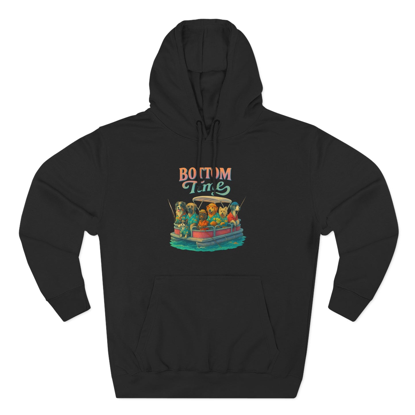 Colorful Three-Panel Fleece Hoodie - Cozy Sweatshirt, gift for friends, ocean wear, fathers day, Perfect for boat days, Gift for Friends, dog Lovers, gift for boaters, fishing sweatshirt