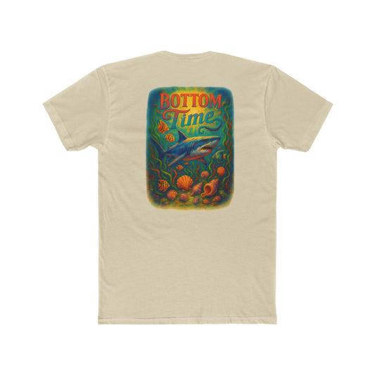 Shark TEE-SHIRT, Bottom Time Unisex Cotton Crew Tee | Casual Wear, Graphic Tee, Summer Fashion, Ocean Lover's Gift, Beach Day Apparel, SHARK WEEK