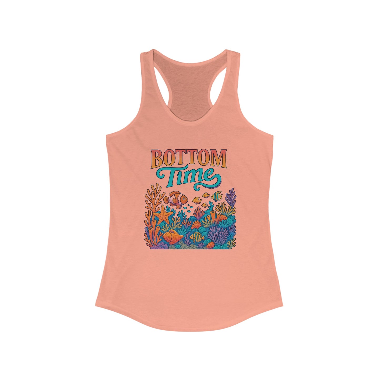 Bottom Time Floral Racerback Tank for Women - Perfect for Summer and Casual Outings