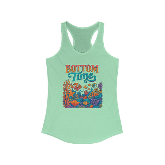 Bottom Time Floral Racerback Tank for Women - Perfect for Summer and Casual Outings