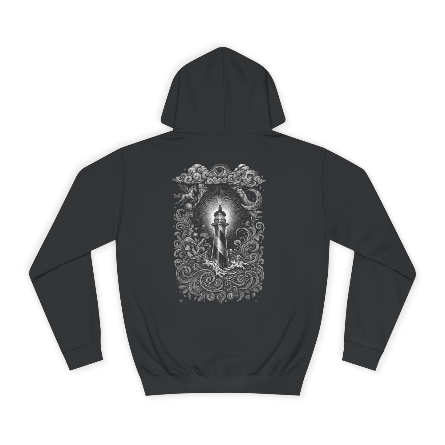 Bottom Time Beach Hoodie, Casual Wear, Gift for Ocean LOVERS, lighthouse, Beach Apparel, Shark Lovers, Unique Hoodie, Gift For Scuba Divers