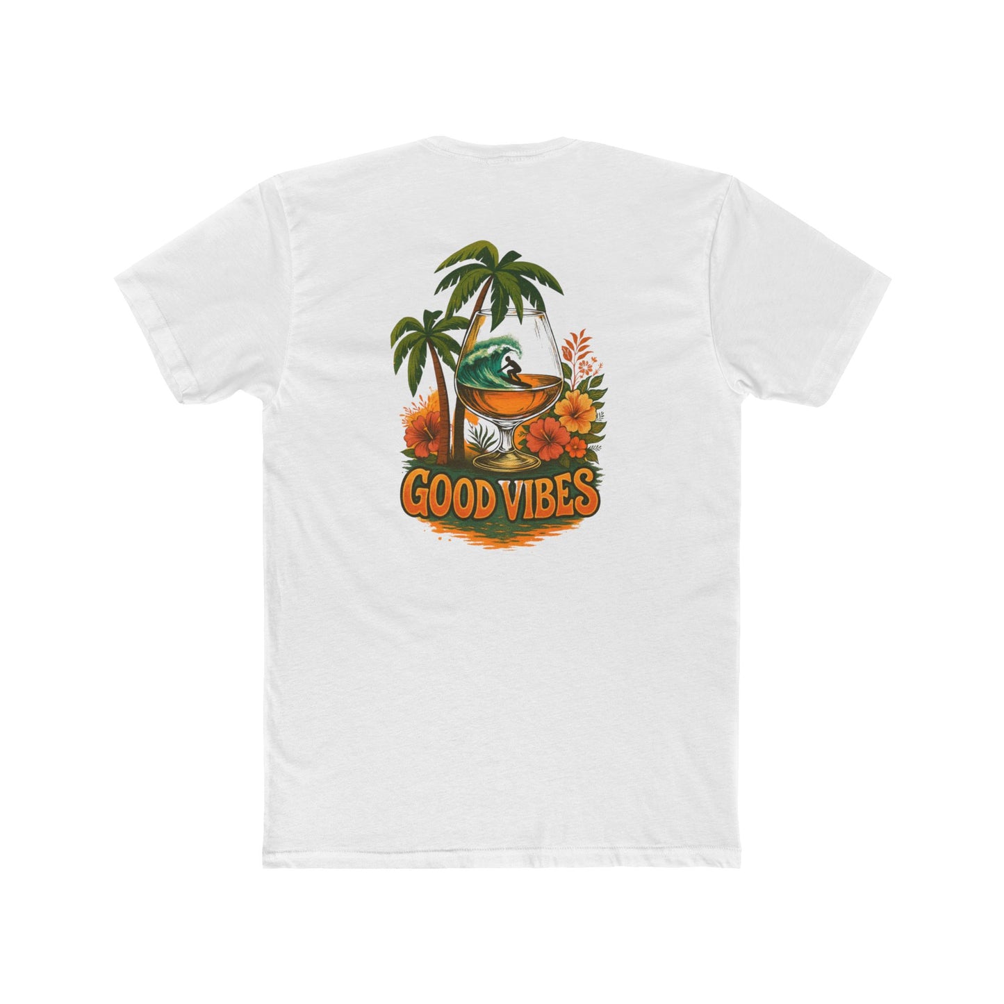 Good Vibes Unisex Cotton Crew Tee – Perfect for Summer Adventures & Chill Days