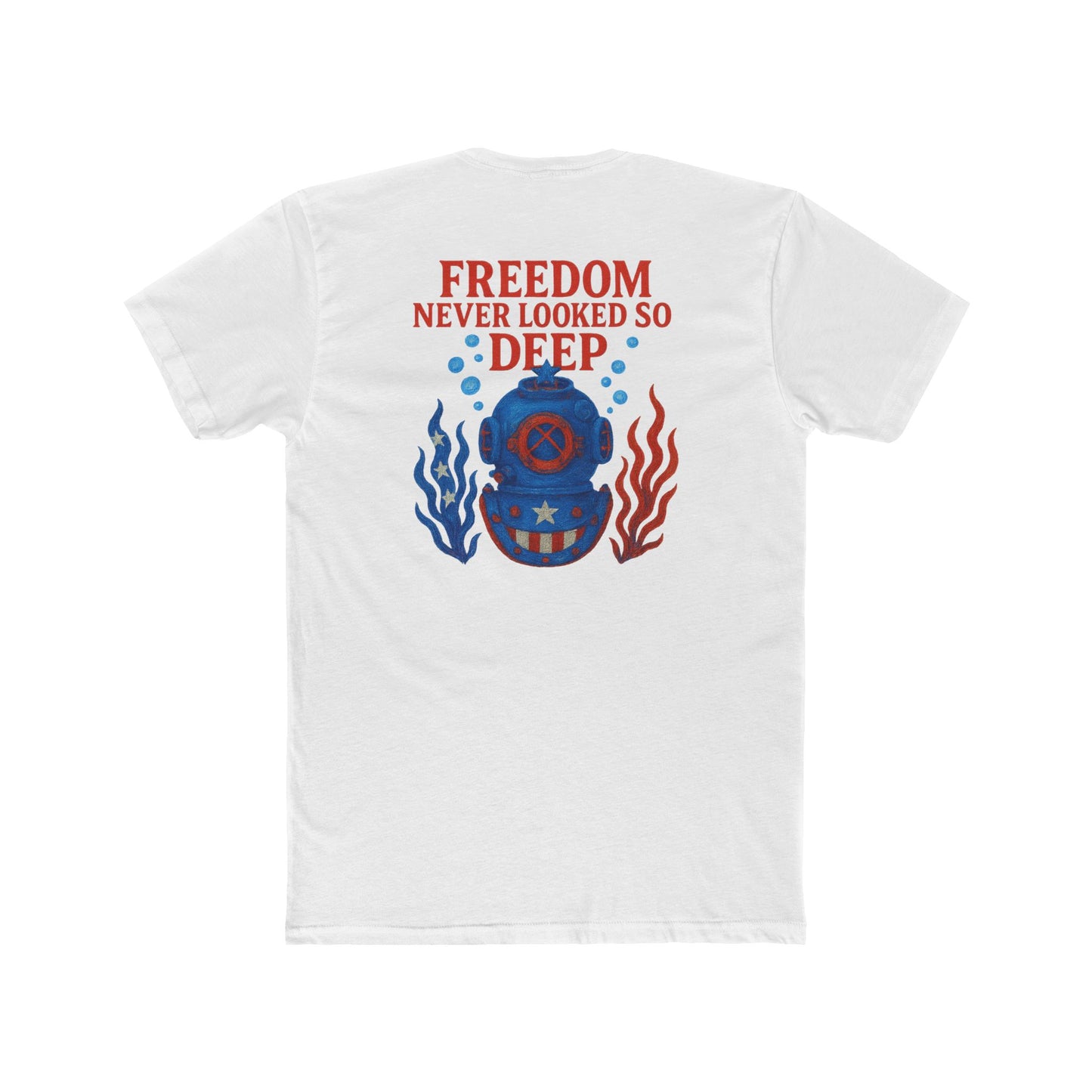 4th of July T-Shirt, Scuba Diver Tee for Ocean Lovers, Patriotic tee, Diver tee, Unisex Cotton Crew Tee, Bottom Time T-Shirt, Summer Vibes Tee, Beachwear, Gift for Divers