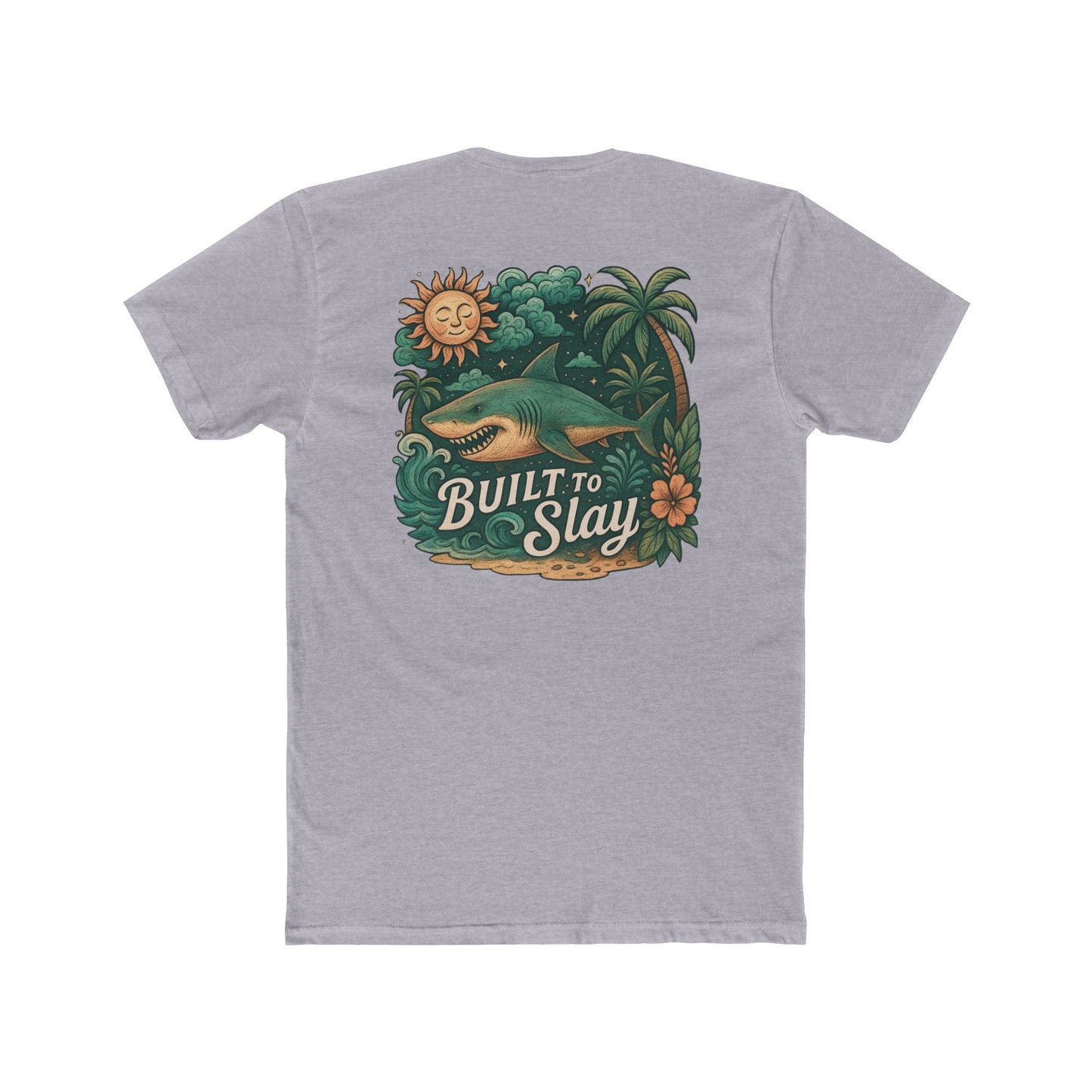 Unisex Cotton Crew Tee - Built to Slay T-Shirt, Casual Wear, Gift for Adventurers, Summer Vibes, Beach Party Tee, Nature Lover Shirt