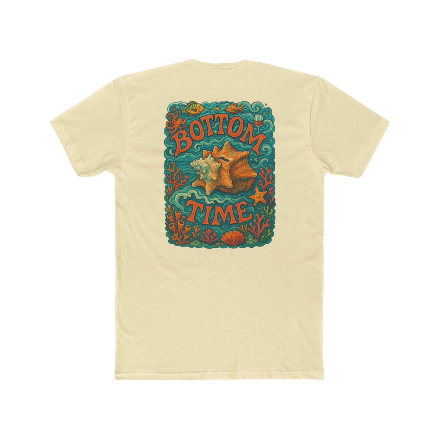 Bottom Time Unisex Cotton Crew Tee | Ocean Lover Gift, Beach Vacation Tee, Nautical T-Shirt, Casual Summer Top, Unique Gift Idea