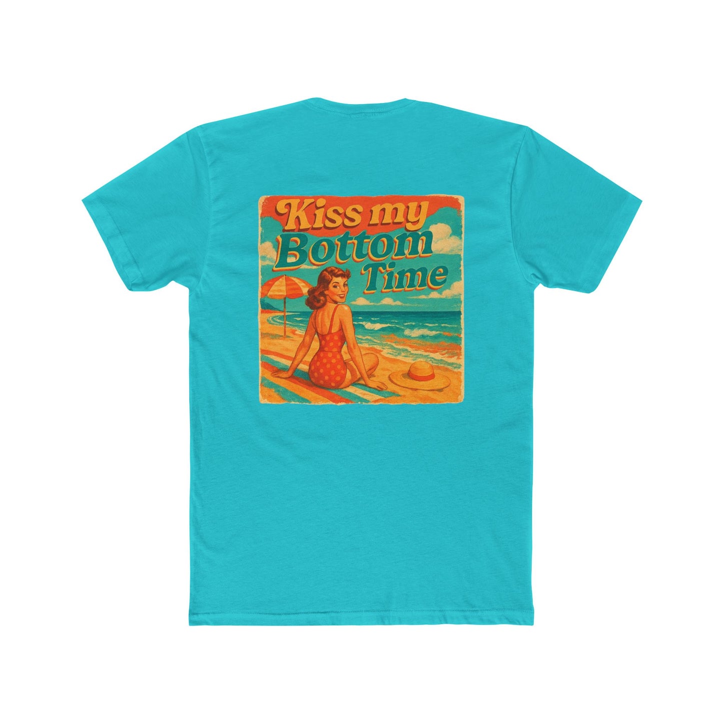 Kiss My Bottom Time Tee, Vintage Beach T-Shirt, Diver shirt, Scuba Tee ShirtUnisex Summer Shirt, Fun Vacation Top, Retro Graphic Tee, Gift for Beach Lovers