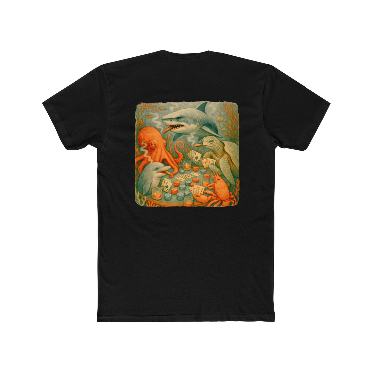 Bottom Time Ocean Adventure Unisex Cotton Crew Tee, Beach T-Shirt, Sea turtle shirt, Gift for Divers, Summer Style, Unique Graphic Tee