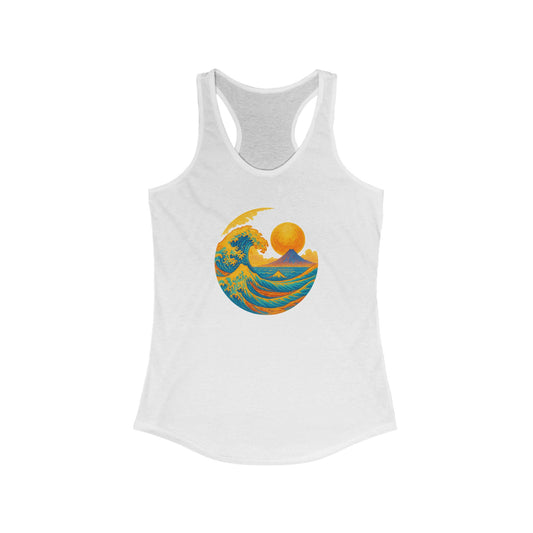 Colorful Beach Vibes Racerback Tank, Bottom Time Logo top, Summer Top, Gift for Beach Lovers, Pool Party Tank, Travel Essential, gift for scuba diver, Gift for ocean Lover , fesltival shirt, glow party, rave shirt, neon shirt, drinking tank