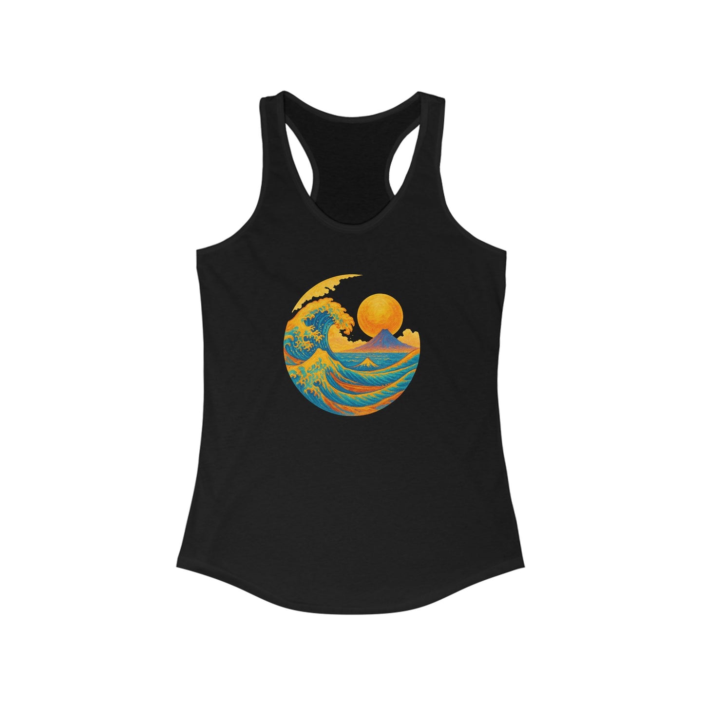 Colorful Beach Vibes Racerback Tank, Bottom Time Logo top, Summer Top, Gift for Beach Lovers, Pool Party Tank, Travel Essential, gift for scuba diver, Gift for ocean Lover , fesltival shirt, glow party, rave shirt, neon shirt, drinking tank