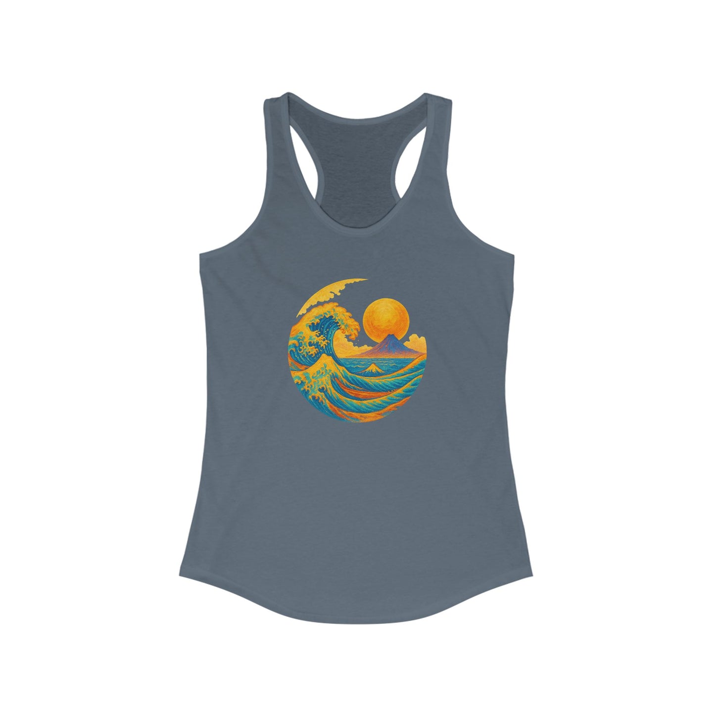 Colorful Beach Vibes Racerback Tank, Bottom Time Logo top, Summer Top, Gift for Beach Lovers, Pool Party Tank, Travel Essential, gift for scuba diver, Gift for ocean Lover , fesltival shirt, glow party, rave shirt, neon shirt, drinking tank