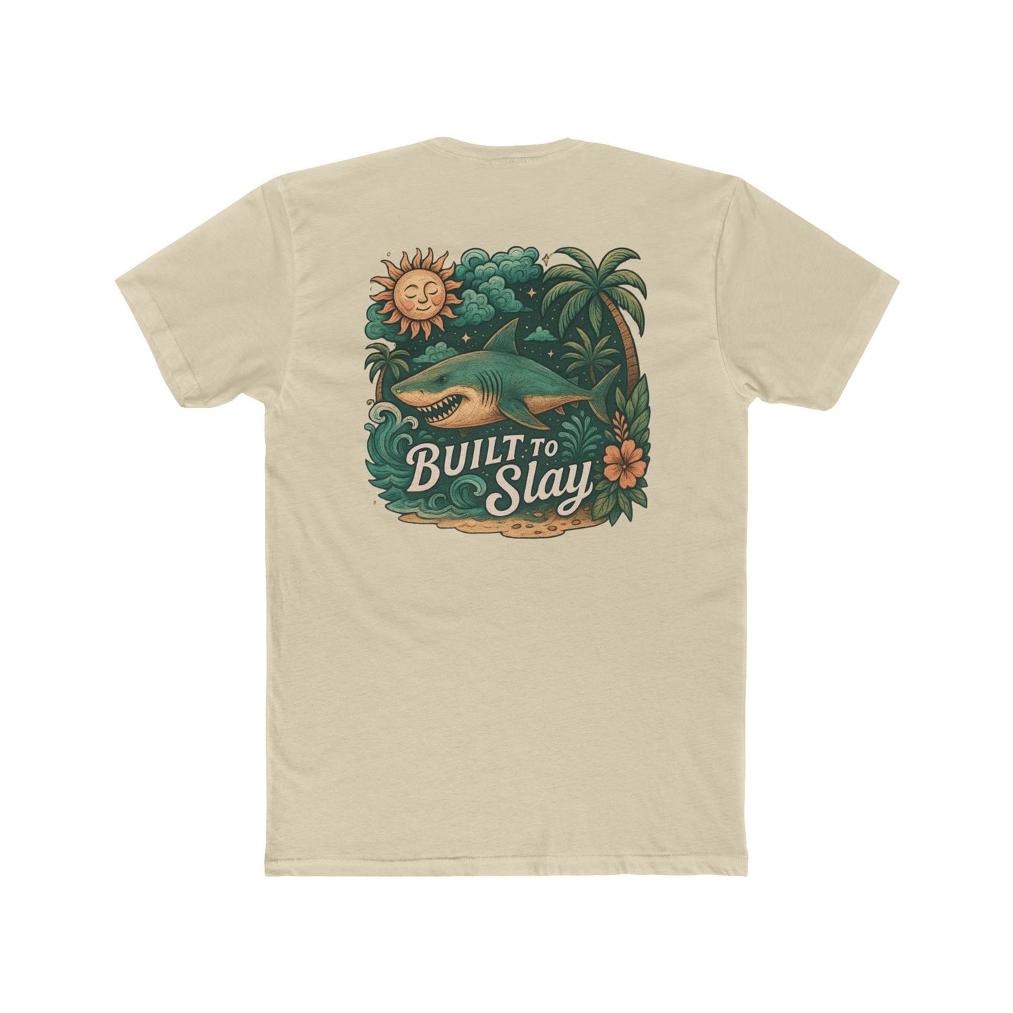 Unisex Cotton Crew Tee - Built to Slay T-Shirt, Casual Wear, Gift for Adventurers, Summer Vibes, Beach Party Tee, Nature Lover Shirt