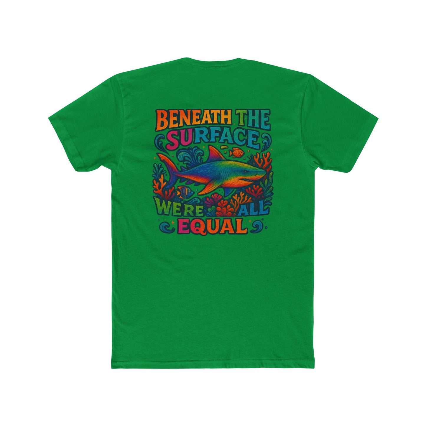 Colorful Unisex Tee Shark tee - Perfect for Pride, Gifts, Casual Wear, Beach Days, Summer Celebrations, shark week