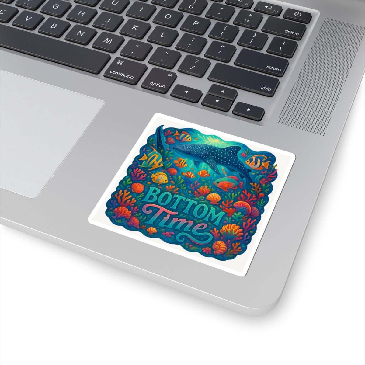Underwater Adventure Kiss-Cut Stickers | Ocean Life Decor | Bottom Time | Whimsical Art for Water Lovers | Laptop, Journal, Gift, whale shark lovers