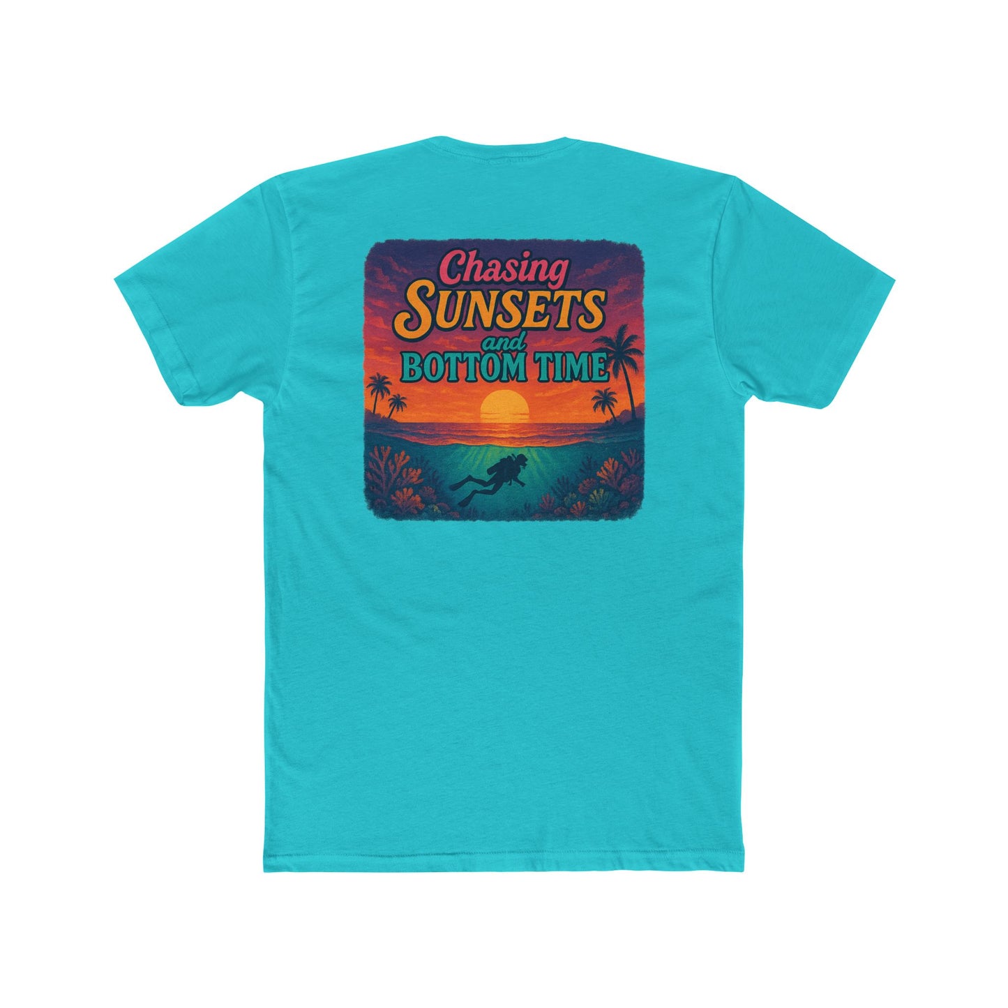 Chasing Sunsets Unisex Crew Tee | Tropical Vibe T-Shirt | Beachwear, Summer Gift, Casual Style, Outdoor Adventure, Vacation Top
