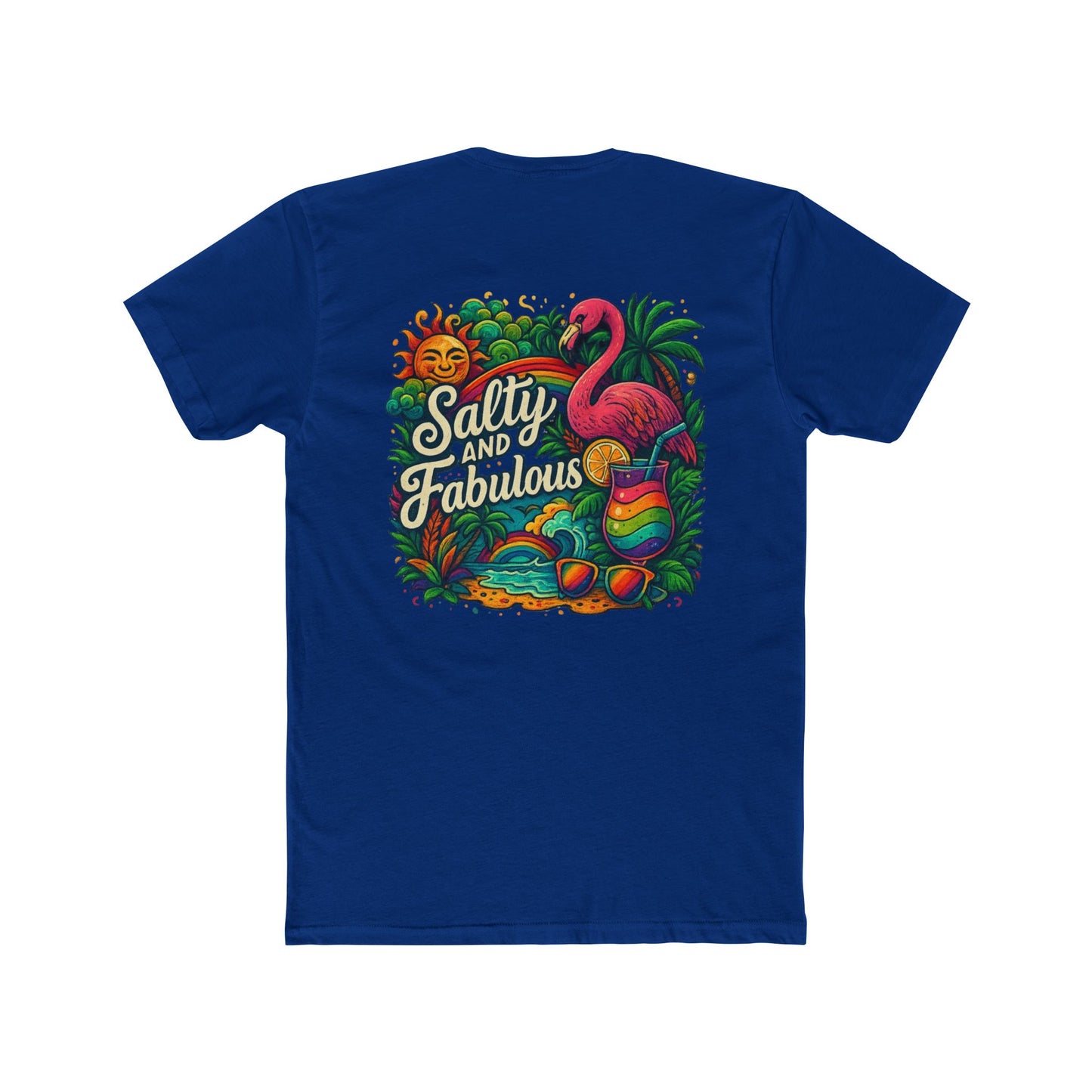 Salty and Fabulous Tropical Tee, Beachwear, Summer Shirt, Gift for Her, Vacation Outfit, Fun Graphics, Pride tee-shirt