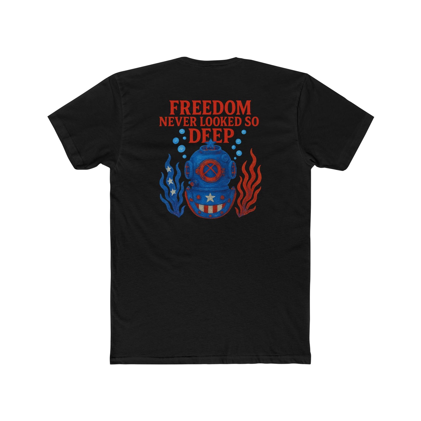 4th of July T-Shirt, Scuba Diver Tee for Ocean Lovers, Patriotic tee, Diver tee, Unisex Cotton Crew Tee, Bottom Time T-Shirt, Summer Vibes Tee, Beachwear, Gift for Divers