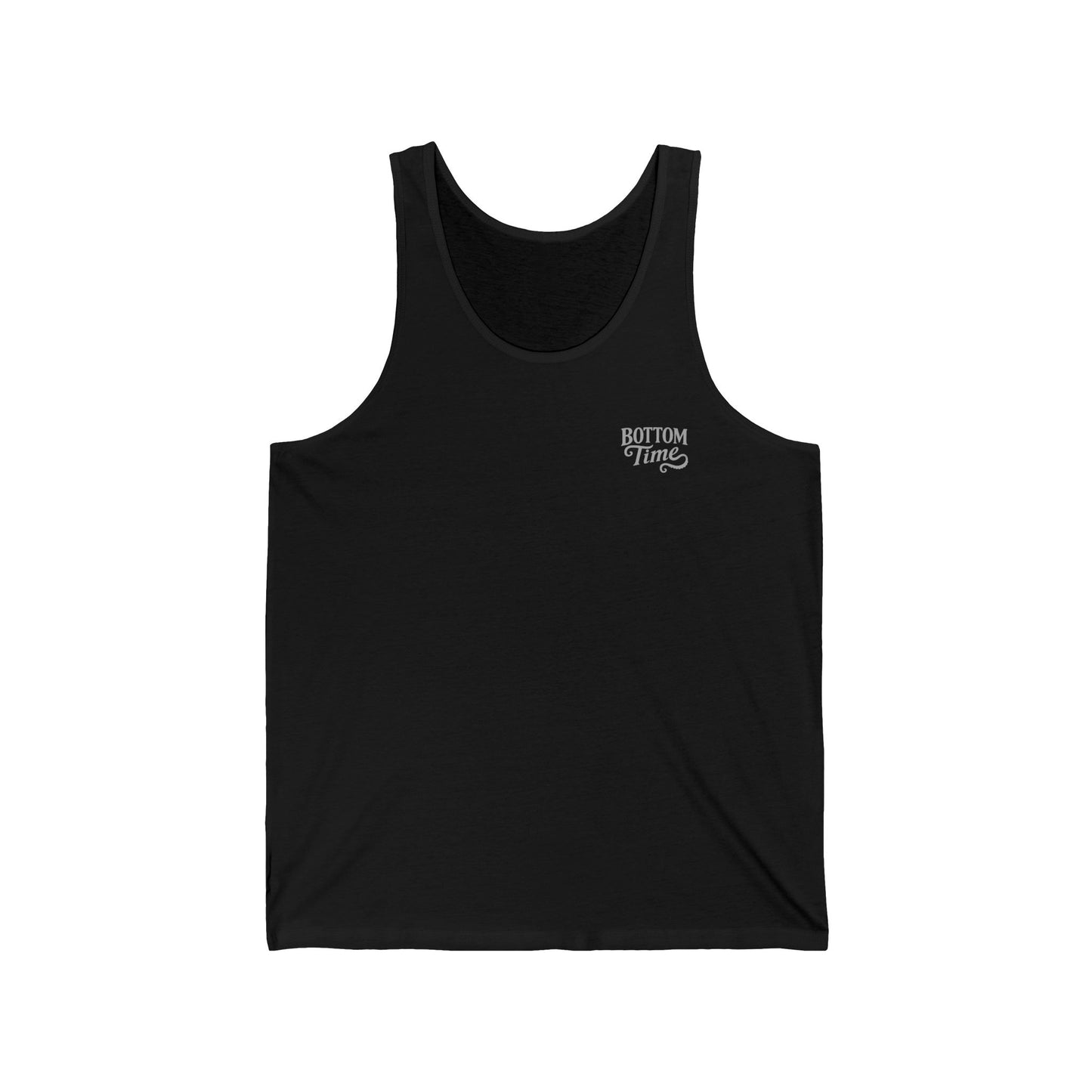 Bottom Time Sea Turtle Unisex Jersey Tank - Black and White Tank, Ocean Inspired Tank Top, Beachwear, Summer Essentials, Gift for Sea Lovers, Adventure Tee