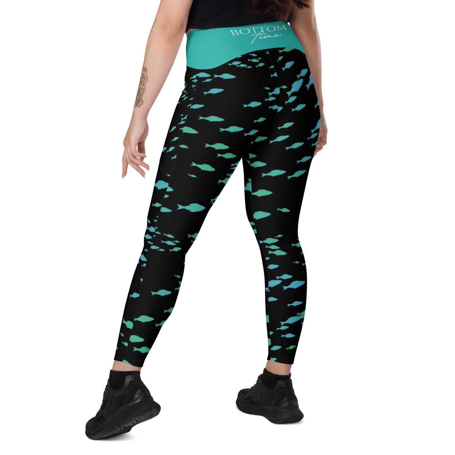 Bottom Time™ Eco-Friendly Dive Leggings, Fish, Custom, Sets